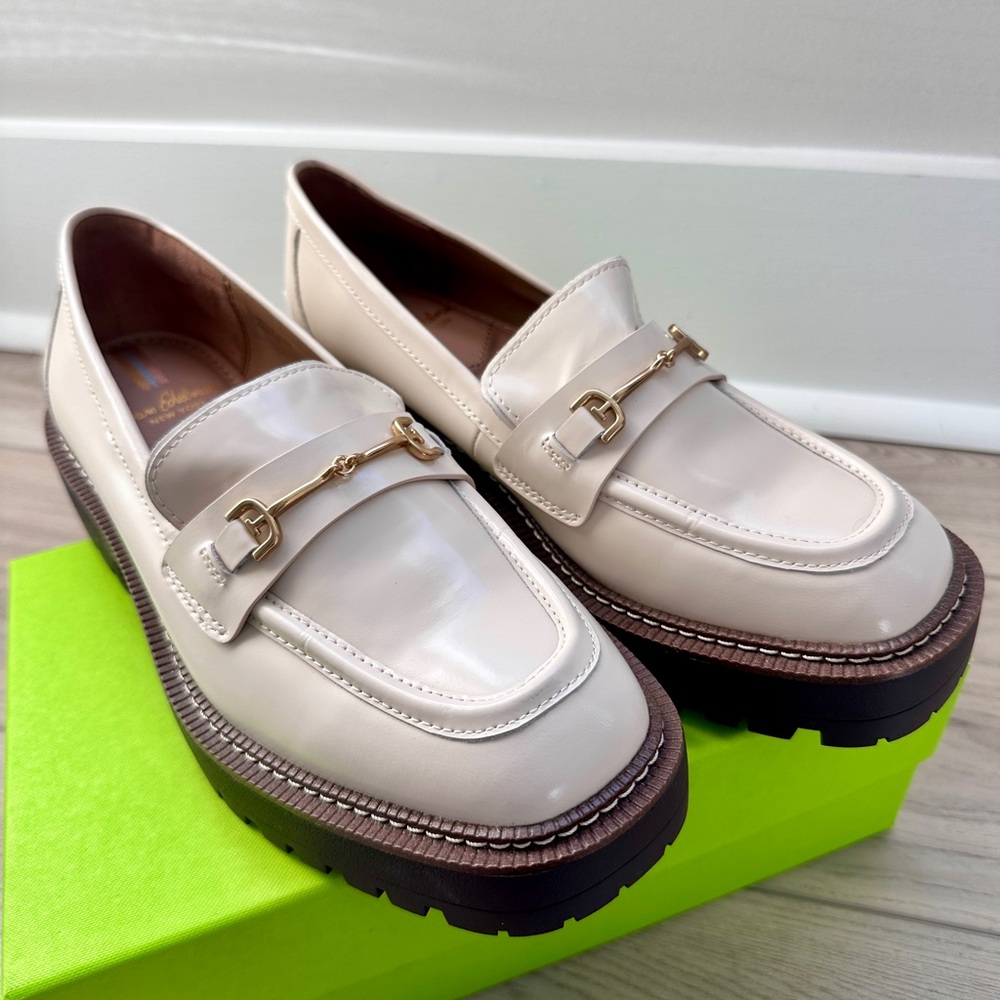 Sam Edelman - Cream Laurs Lug Sole Loafers